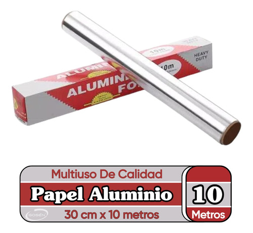 Papel Aluminio Cocina Foil 10 Metros - Alusa Aluminio Cocina