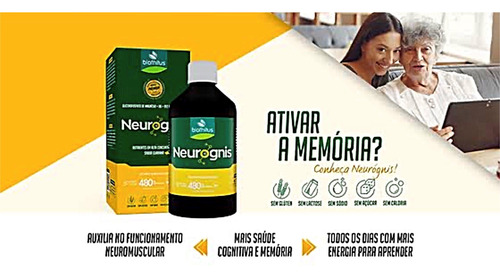 Kit 3 Neurognis Nutrientes - Sabor Guaraná 480ml. Biofhitus