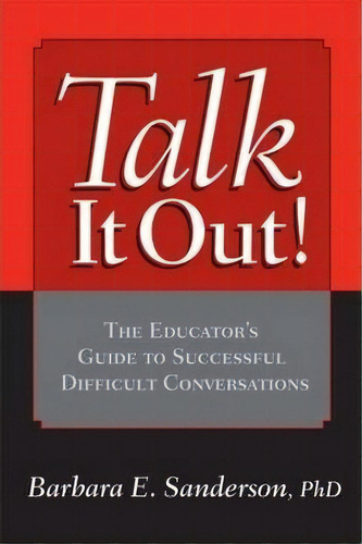 Talk It Out!, De Barbara Sanderson. Editorial Taylor Francis Ltd, Tapa Blanda En Inglés