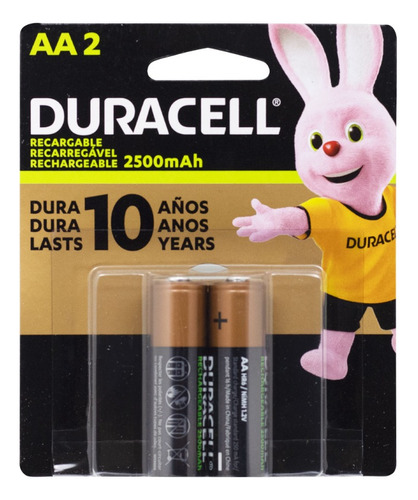 Pila Recargable Aa 2500mah (2 Pilas) Duracell