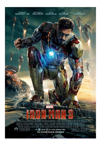 Poster Iron Man Marvel Avengers  Pelicula 50x70