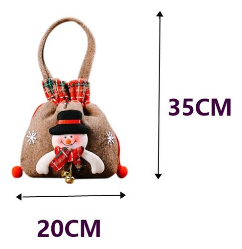 . Bolsa De Regalo Navideña Con Bolsillo Extraíble For