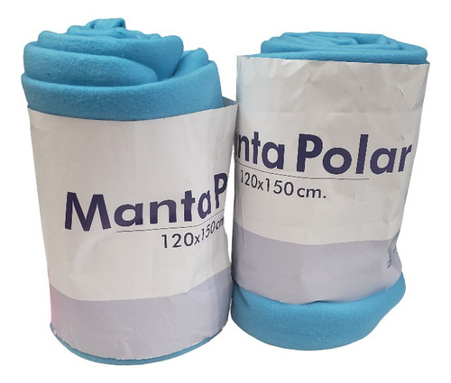 Manta Polar Lisa 120x150 Importada Premium Turquesa