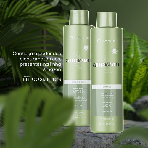 Shampoo Capilar Amazon Hidratação Açai Fit Cosméticos 1l