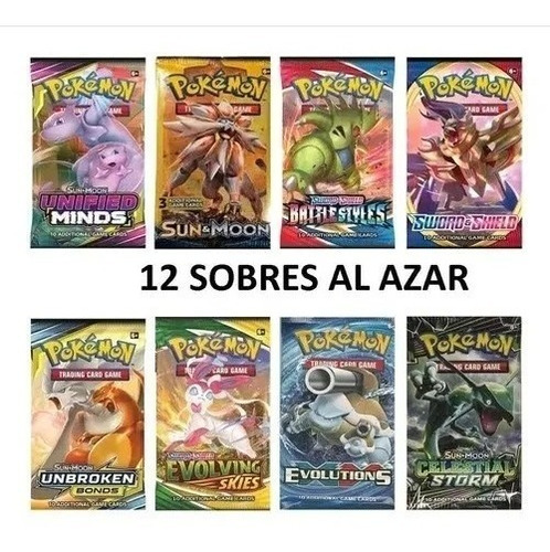 Pokemon Tcg 12 Sobres Aleatorios (envió Gratis)