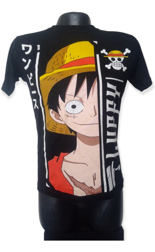 Camiseta One Piece Luffy Anime Rock Metal