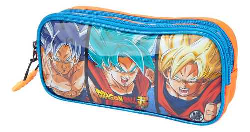 Lapicera Estuche Organizador Dragon Ball Z Azul/naranja 014a Color Azul