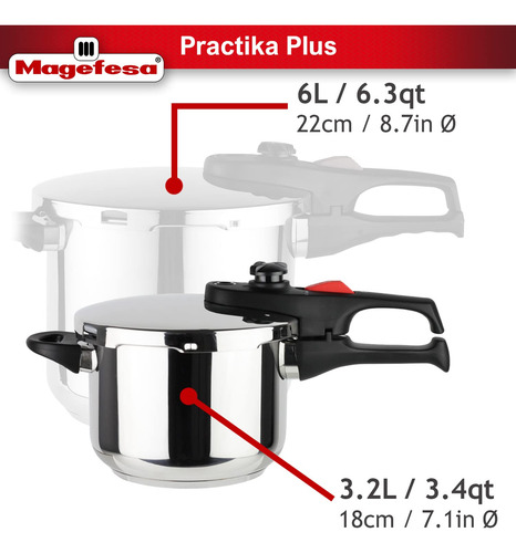 Olla A Presión Super Rápida De Acero Inoxidable 6l Plateada