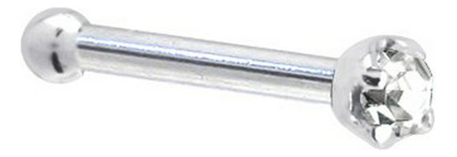 Aros - Solid 14k White Gold 1.5mm (0.015 Cttw) Genuine Diamo