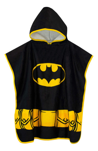 Dc Comics Poncho De Toalla Con Capucha Batman Para Ninos