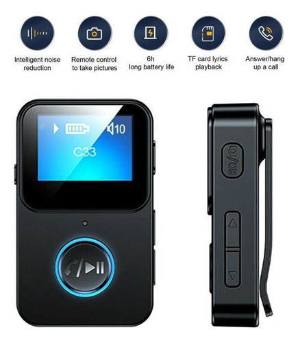 . Reproductor Mp3 Hifi Sonido Sin Pérdida Bluetooth Clip