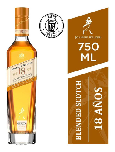 Pack De 4 Whisky Johnnie Walker Blend 18 Años 750 Ml