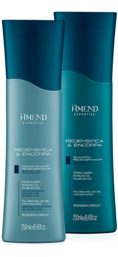  Shampoo + Condicionador Redensifica E Encorpa Amend 250ml