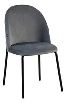 Comprar Silla Thea Tapizada En Pana Azul Aero Patas Simil Madera 