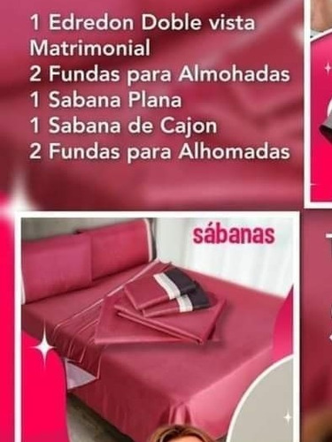 Edredón Rojo Matrimonial De Micro Fibra Premium, Con Sabana 