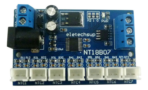 Sensor De Temperatura Rs485 Ntc De 7 Canales, Medición, Modb