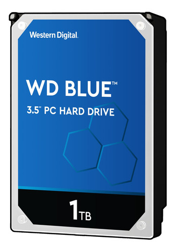 Imagen 1 de 3 de Disco Rígido Interno Western Digital Blue Wd10ezex 1tb Azul