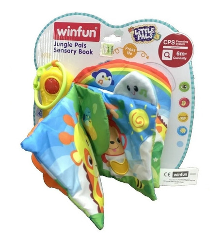 Imagen 2 de 4 de Winfun Libro Soft De La Selva Con Luz Y Sonido