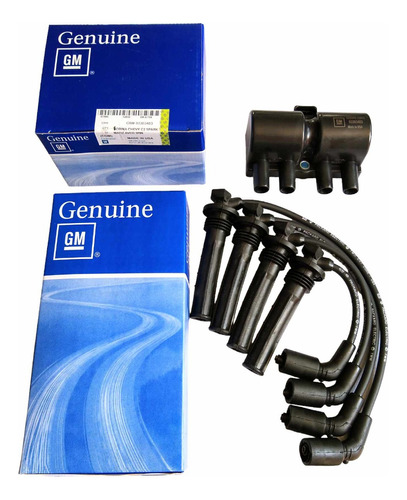 Kit 1 Bobina Y Cables De Bujia Matiz G2 1.0l 04-15 3 Pines