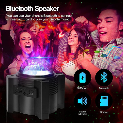 Proyector De Galaxia Con Luz Led Estrella Bluetooth Música