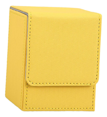 Trading Card Box Container Pu Leather Card Deck Amarillo