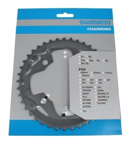 Coronilla 40t Shimano Alivio Fc-m4000 Bcd 96mm