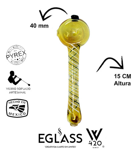3 Pz Bong Cuchara Cola Rayada Grande