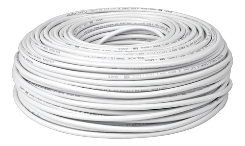 Cable Thhw-ls, 12 Awg, Blanco Rollo 100m, Volteck, 46056