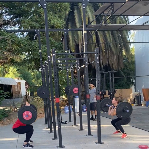 Jaula O Rack Crossfit (4mt) + 10 Barra Pull Up + 12 Soportes (Usado)