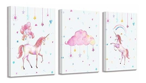 Unicornio De Dibujos Animados Decoración De Pared Para Niñas