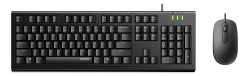 Combo Teclado Y Mouse Usb Rapoo X120pro Wired Optical Jwk