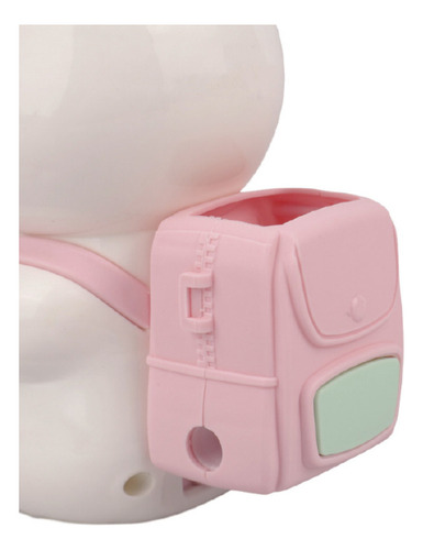 Velador Flexible Recargable Oso Mochila Portalápiz Sacapunta Pantalla Verde