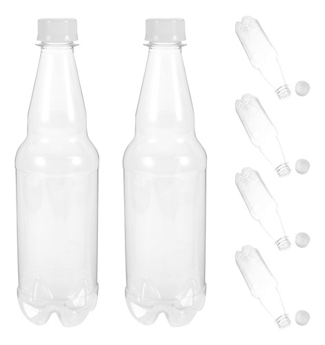 6 Piezas De Zumo/botellas Transparentes Reutilizables Multif
