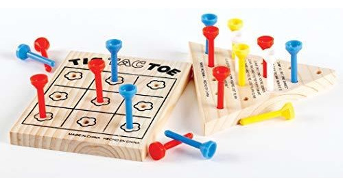 Juego De Tic Tac Toe De Madera Y Juego De Clavijas De M...