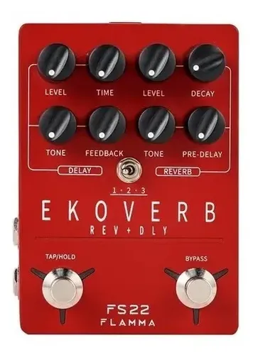 Baron　FLAMMA EKOVERB FS22 Pedal de Efeito Flamma FS22 Ekoverb Reverb Delay Guitarra Análogo