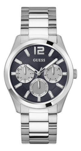 Reloj Para Hombre Guess Connoisseur Color Plateado Gw0265g1