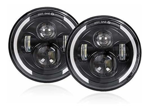 Zmoon - Faros Delanteros Led Redondos De 7  Para Jeep Wrangl