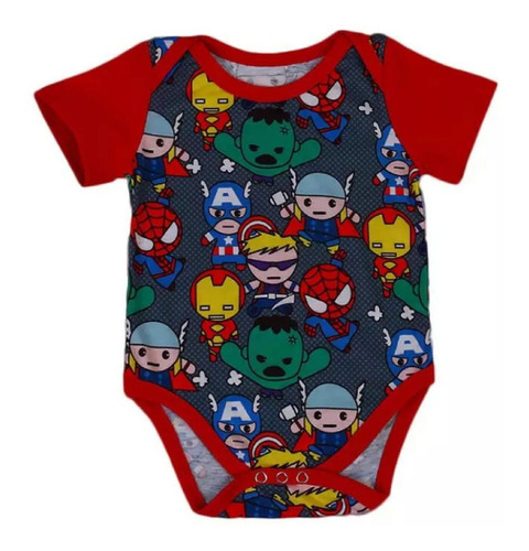 Body Bebé Super Héroe Avengers Pilucho 100% Algodón