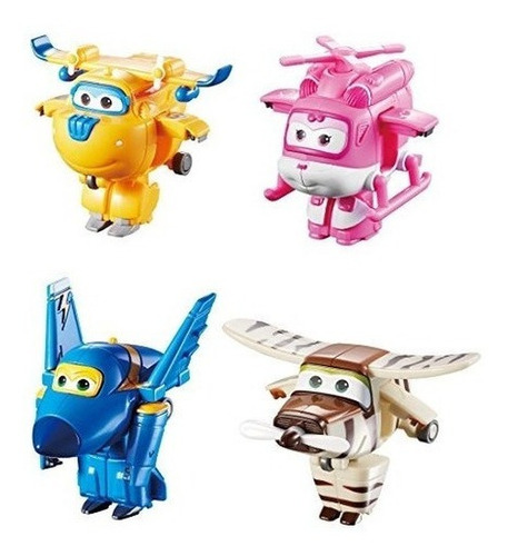 Super Wings - Paquete De Transform-a-bots 4 | Donnie, Dizzy,