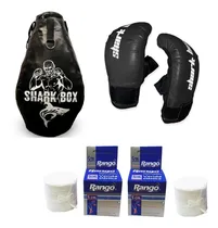 Comprar Bolsa Gota\u002Fpera 70cm Llena + Guantines + Vendas, Boxeo,kick 
