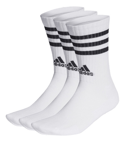 Medias adidas 3 Stripes 3pk Unisex Training Blanco