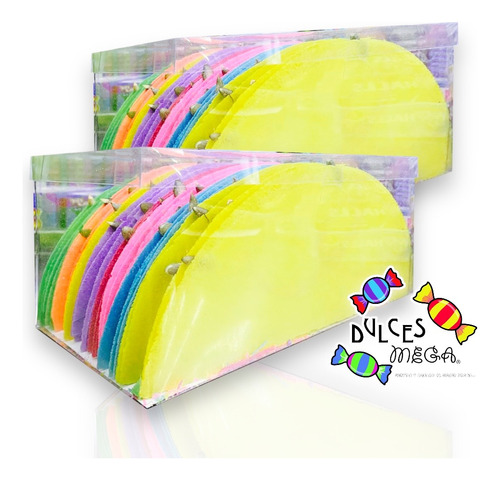 Dulces Típicos Mega Oblea Pepitoria Colores 2pack-48pz