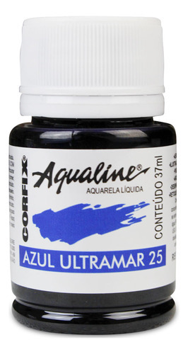Tinta Aquarela Aqualine Corfix 37ml Cor Azul Ultramar - 25