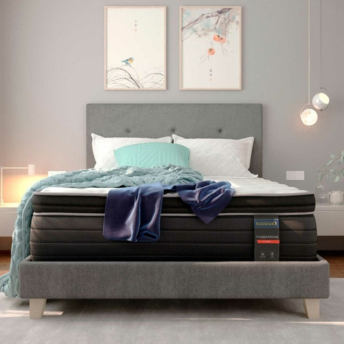 Imagen 3 de 5 de Combo Colchón Eldorado King Therapedik Fime 200 X 200 Cm + C