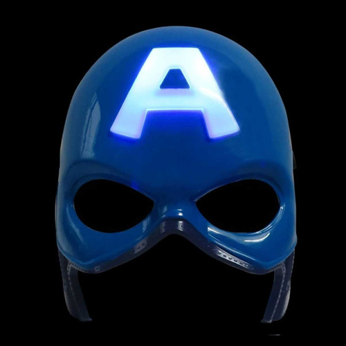 Máscara Capitão América Led Cor Azul