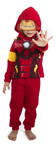 Conjunto Pants Marvel Niño Con Gorro Iron Man 