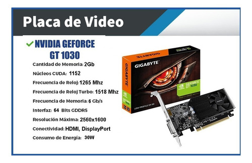 Pc Gamer Completa - Intel I5 8gb 1tb O Ssd Gt1030 2gb