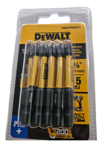 Pack X15 Puntas De Impacto Dwaf2ph2ir15 Dewalt