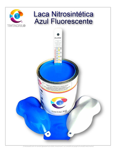 Fluorescente Laca Nitro Azul X 4 Lts. Blanco Brillante