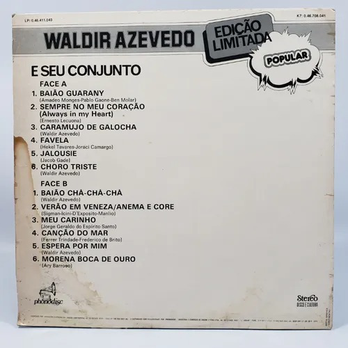 Lp Baile Do Cavaquinho - Waldir Azevedo E Seu Conjunto (Usado)